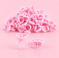 Pink or White Glue Rings for Eyelash Extensions | 100 pcs, 200 pcs & 300 pcs