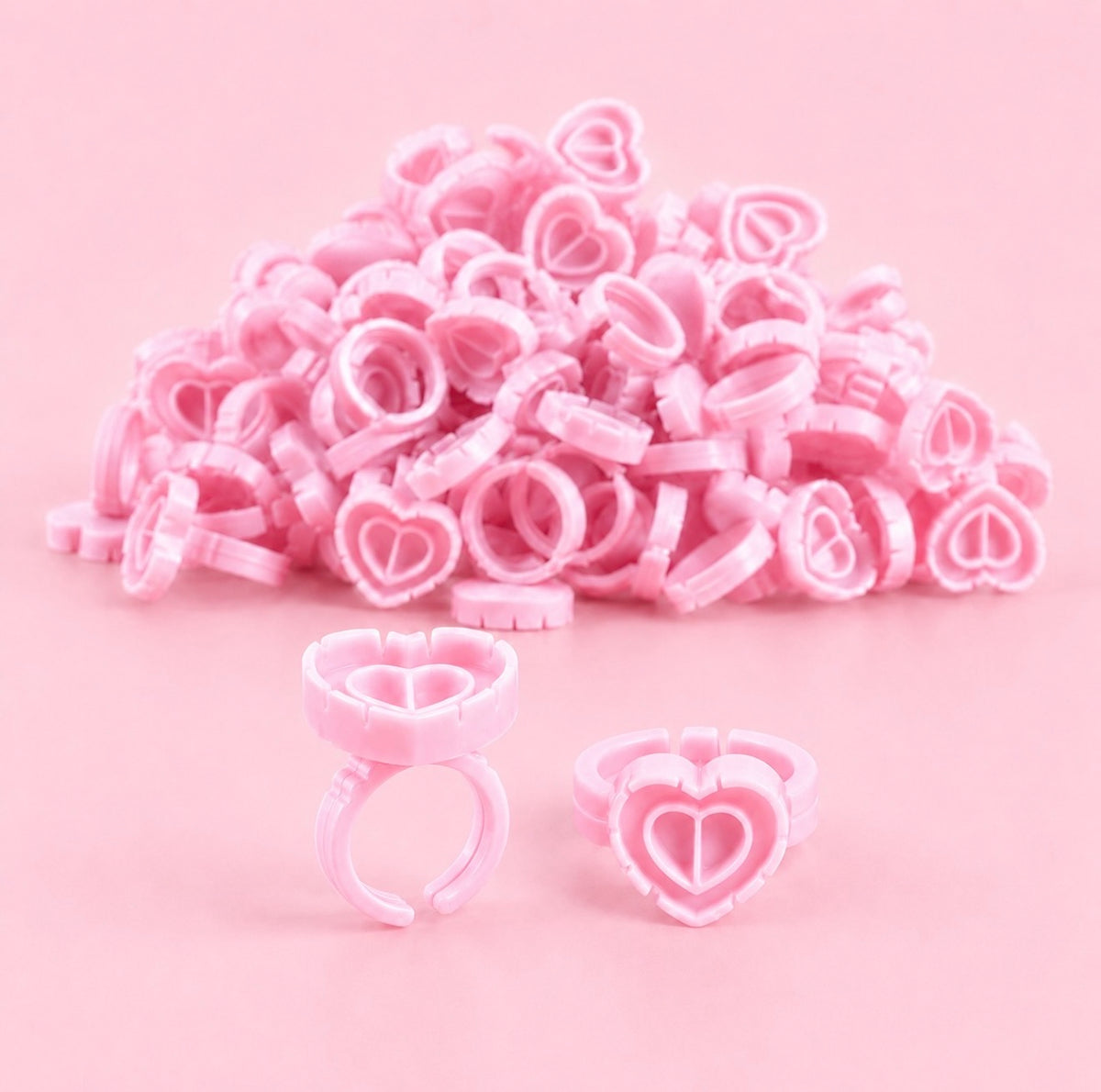 Pink or White Glue Rings for Eyelash Extensions | 100 pcs, 200 pcs & 300 pcs